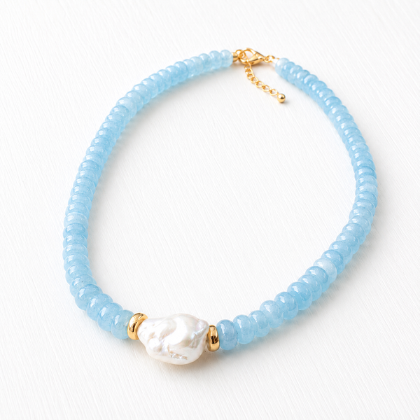 #80250 MADRID PEARL GEMSTONE NECKLACE