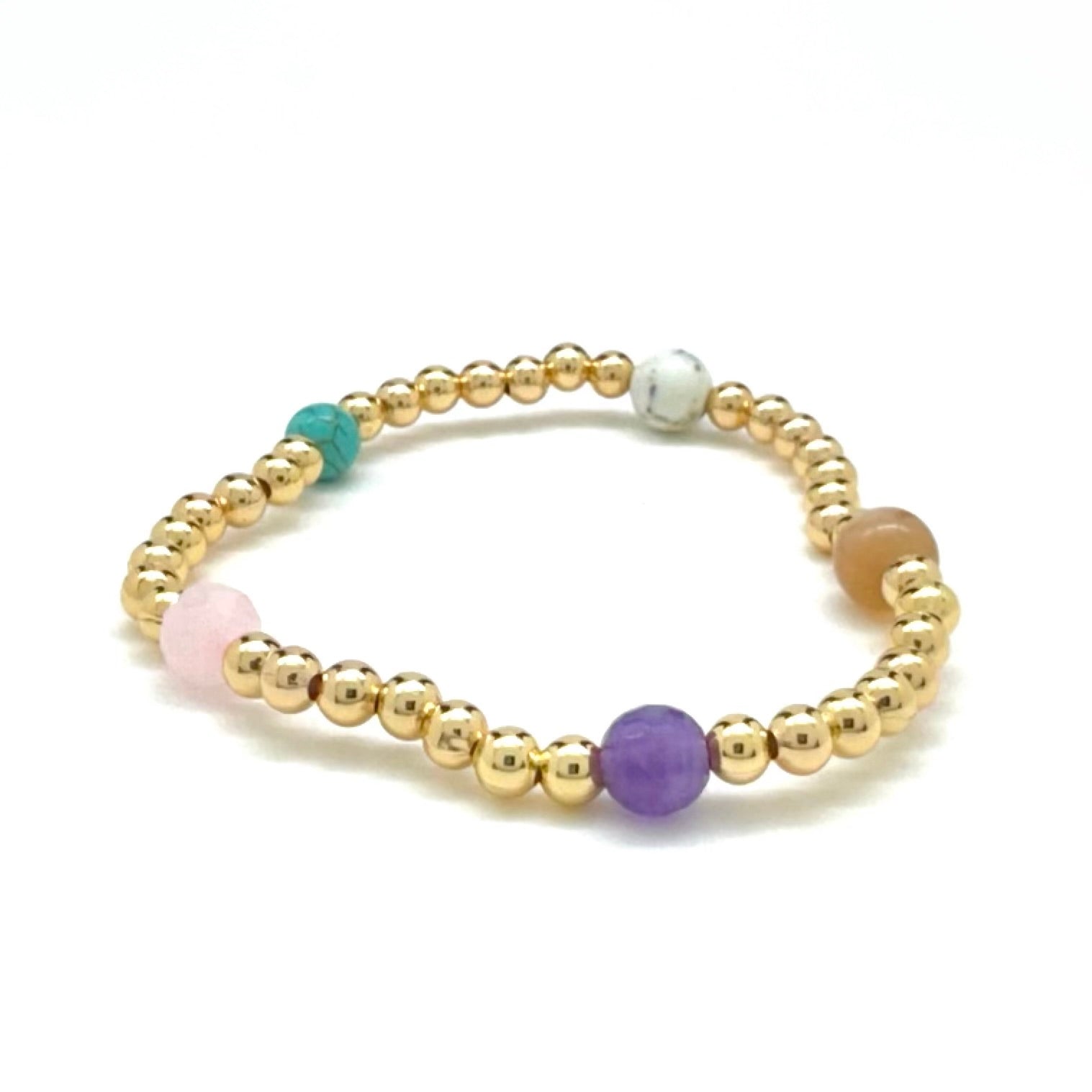 MULTI STONE BEAD BRACELET