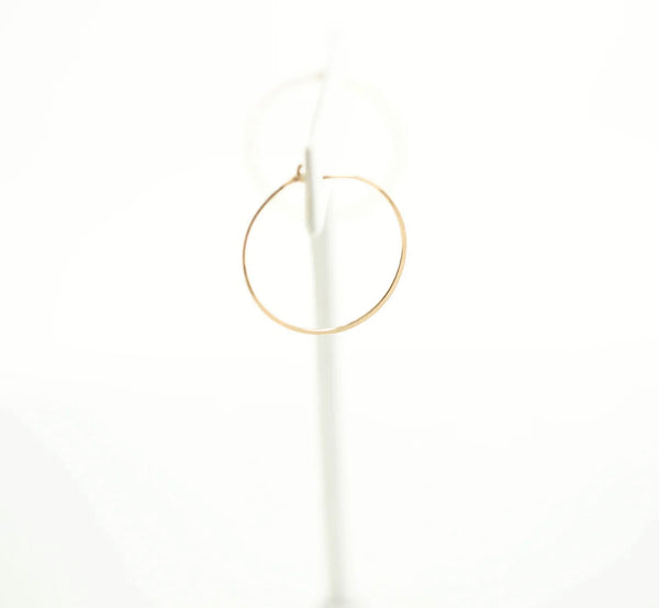 GOLD FILL HAMMERED HOOPS