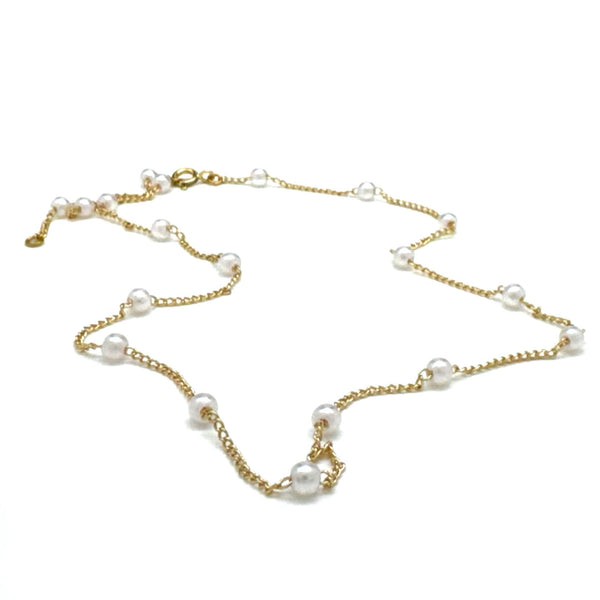 MULTI PEARL/CHAIN NECKLACE