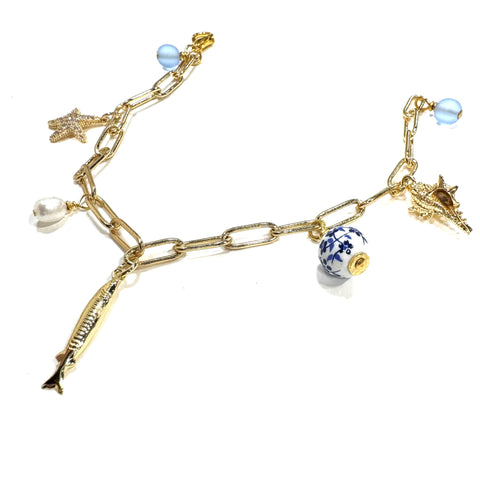 #60209 OCEAN BLUE CHARM BRACELET