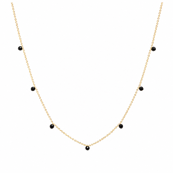 #2387 TINY STONE DROP NECKLACE