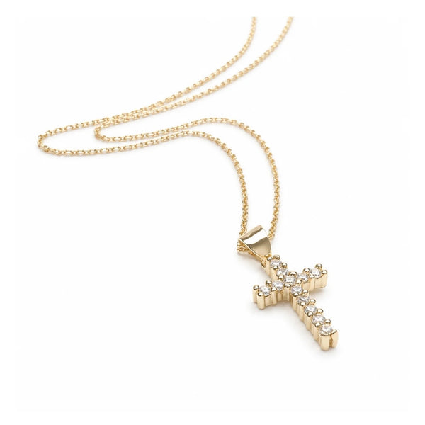 #80077 PAVE CROSS NECKLACE