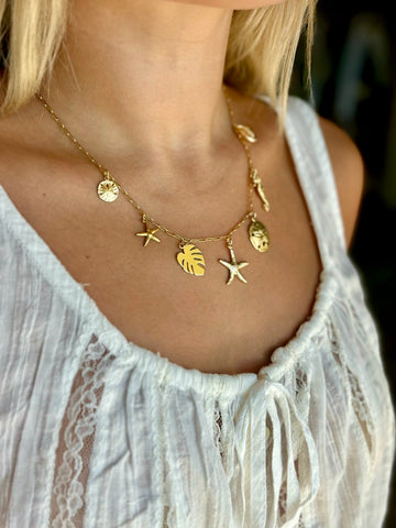 #80195 STARFISH BEACH CHARM NECKLACE