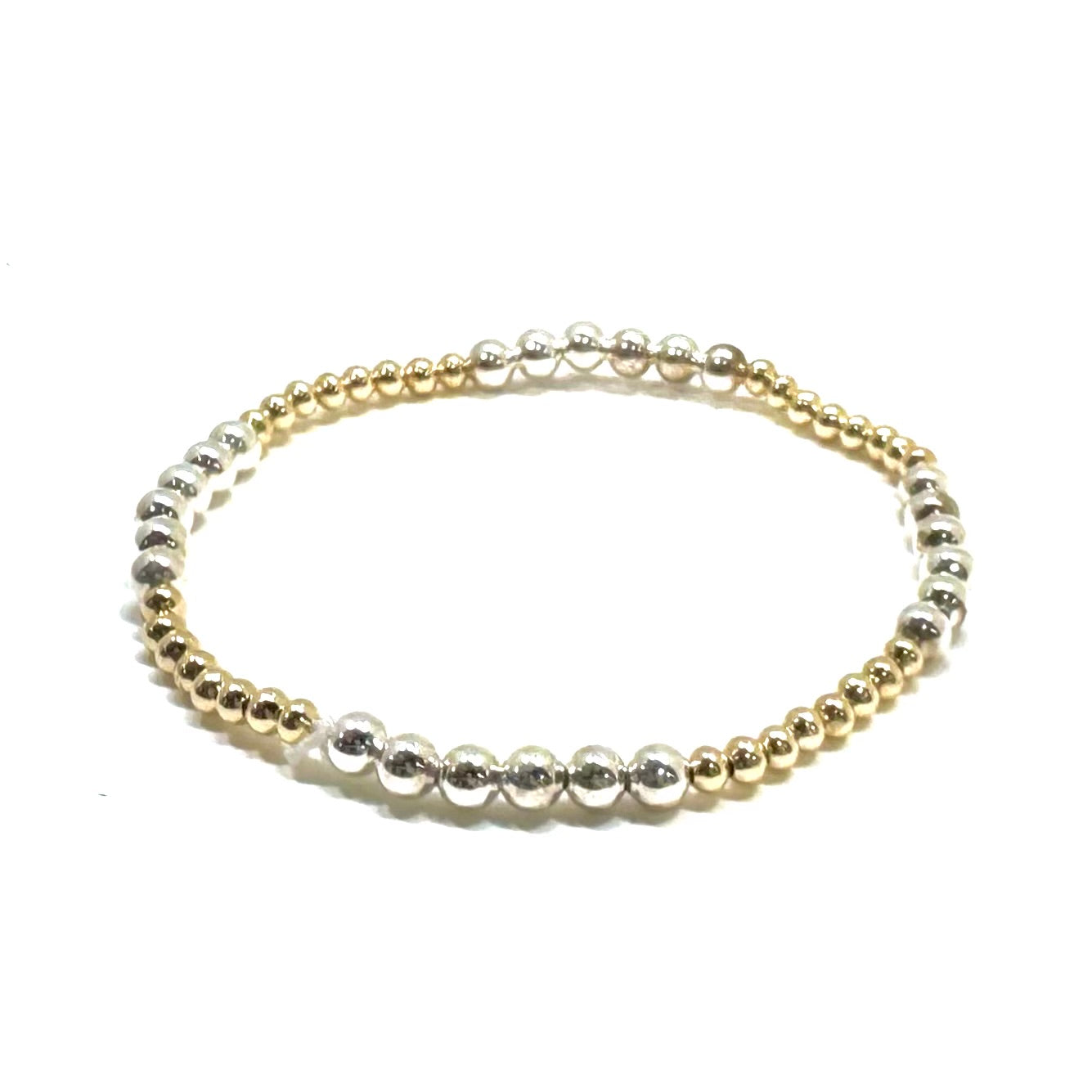 #60185 SILVER/GOLD MIX BEAD BRACELET