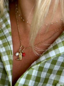 #80215 STRAWBERRY RODEO CLUSTER CHARM NECKLACE