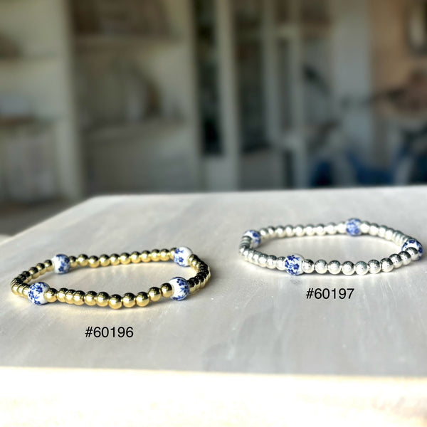 #60196 & #60197 OCEAN BLUE BEAD BRACELET