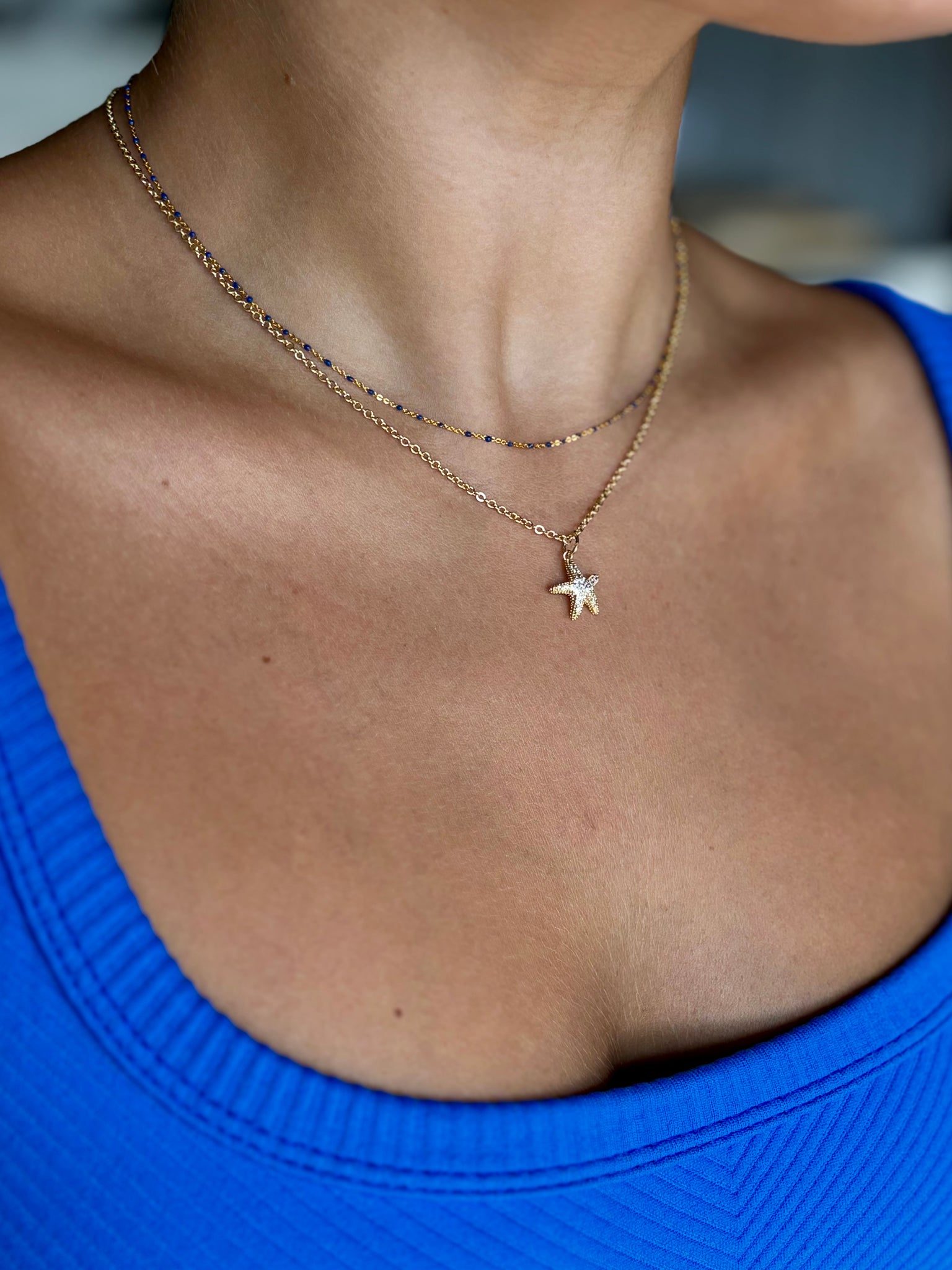 #80221 PAVE STARFISH NECKLACE