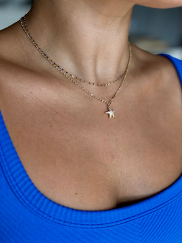 #80221 PAVE STARFISH NECKLACE