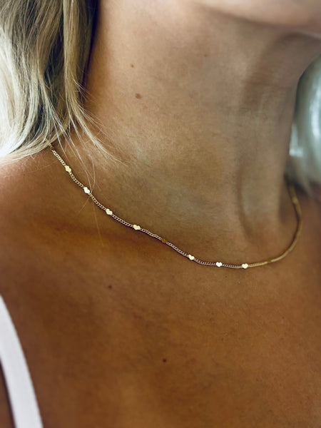#80208 HEART SATELLITE NECKLACE