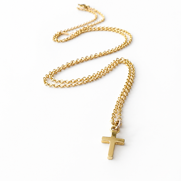 #80176 TINY CROSS NECKLACE