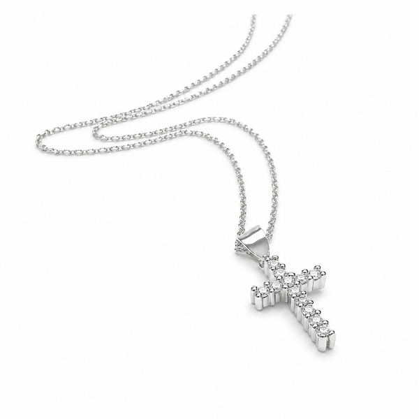 #80077 PAVE CROSS NECKLACE