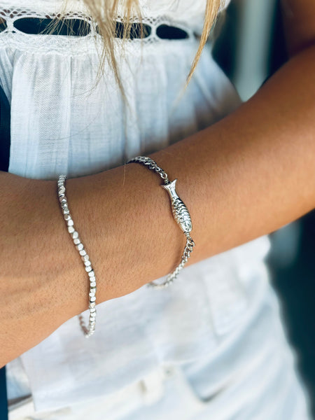 #60202 OCEAN BLUE CHAIN BRACELET