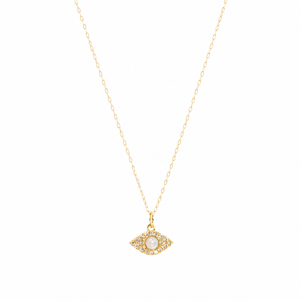 #2451 PAVE EVIL EYE NECKLACE