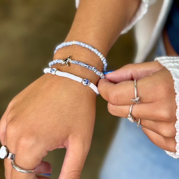 #60215 FLOATING DAISIES STRIPE BRACELET
