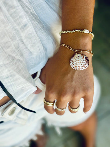 #60201 ROLLING TIDE SINGLE SHELL BRACELET