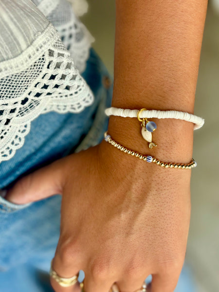 #60192 COASTAL HEISHI CHARM BRACELET