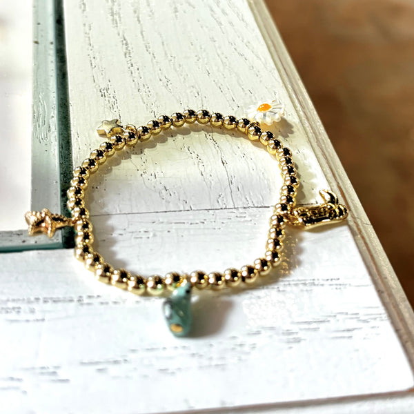 #60207 DAISY COWGIRL STRETCH CHARM BRACELET