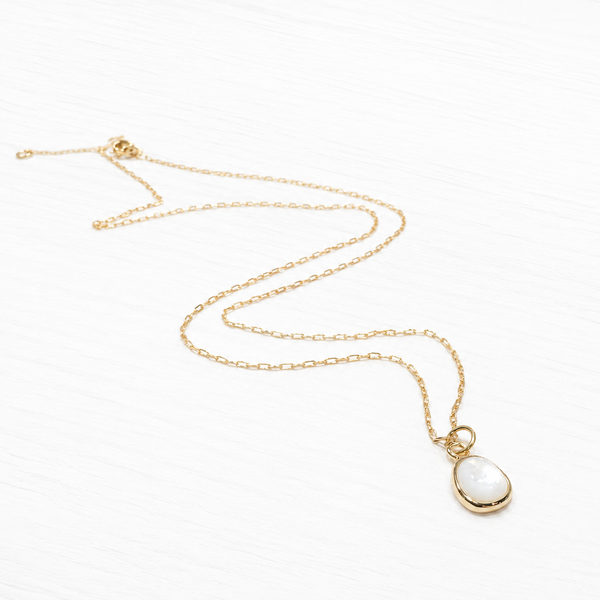 #80165 MOTHER OF PEARL DROP NECKLACE