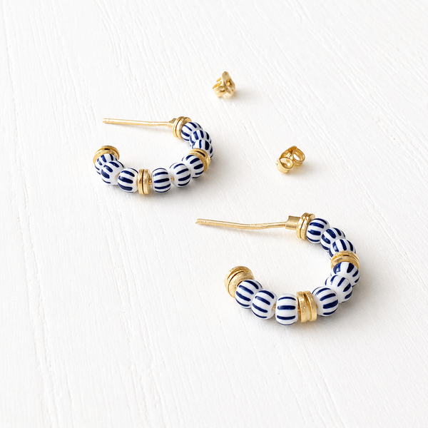 #2719 SANTORINI BEAD POST HOOP