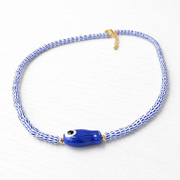 #80265 SANTORINI BUBBLE FISH NECKLACE