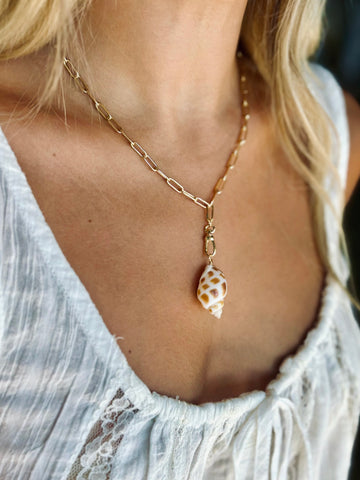 #80225 ROLLING TIDE SHELL DROP NECKLACE