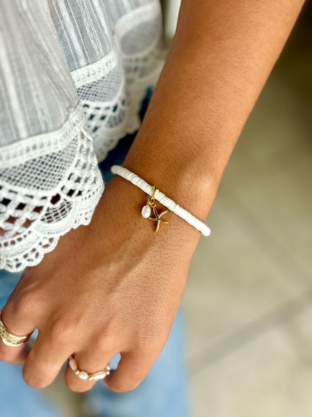 #60192 COASTAL HEISHI CHARM BRACELET