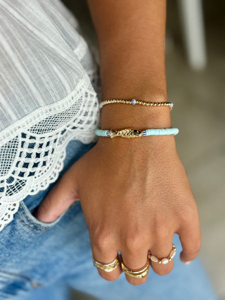 #60191 FISH BEAD HEISHI BRACELET