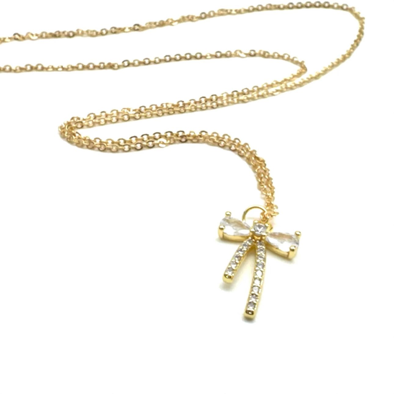 CZ BOW NECKLACE