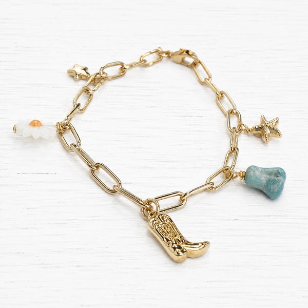 #60206 DAISY COWGIRL CHARM BRACELET