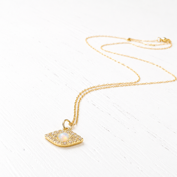 #2451 PAVE EVIL EYE NECKLACE