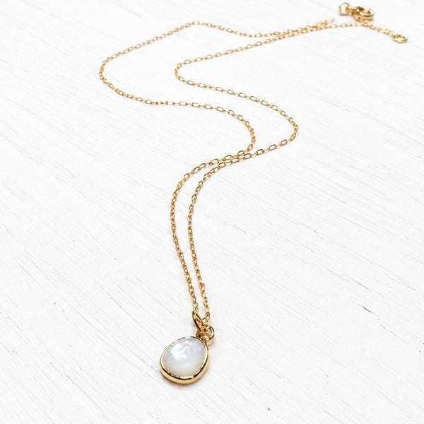 #80165 MOTHER OF PEARL DROP NECKLACE