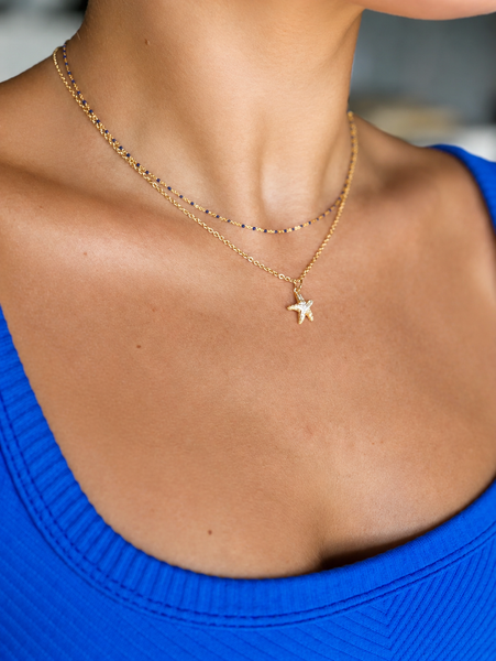#80221 PAVE STARFISH NECKLACE