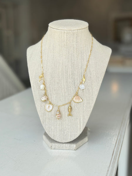 #80199 SEA DAISY CHARM NECKLACE