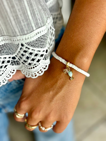 #60192 COASTAL HEISHI CHARM BRACELET