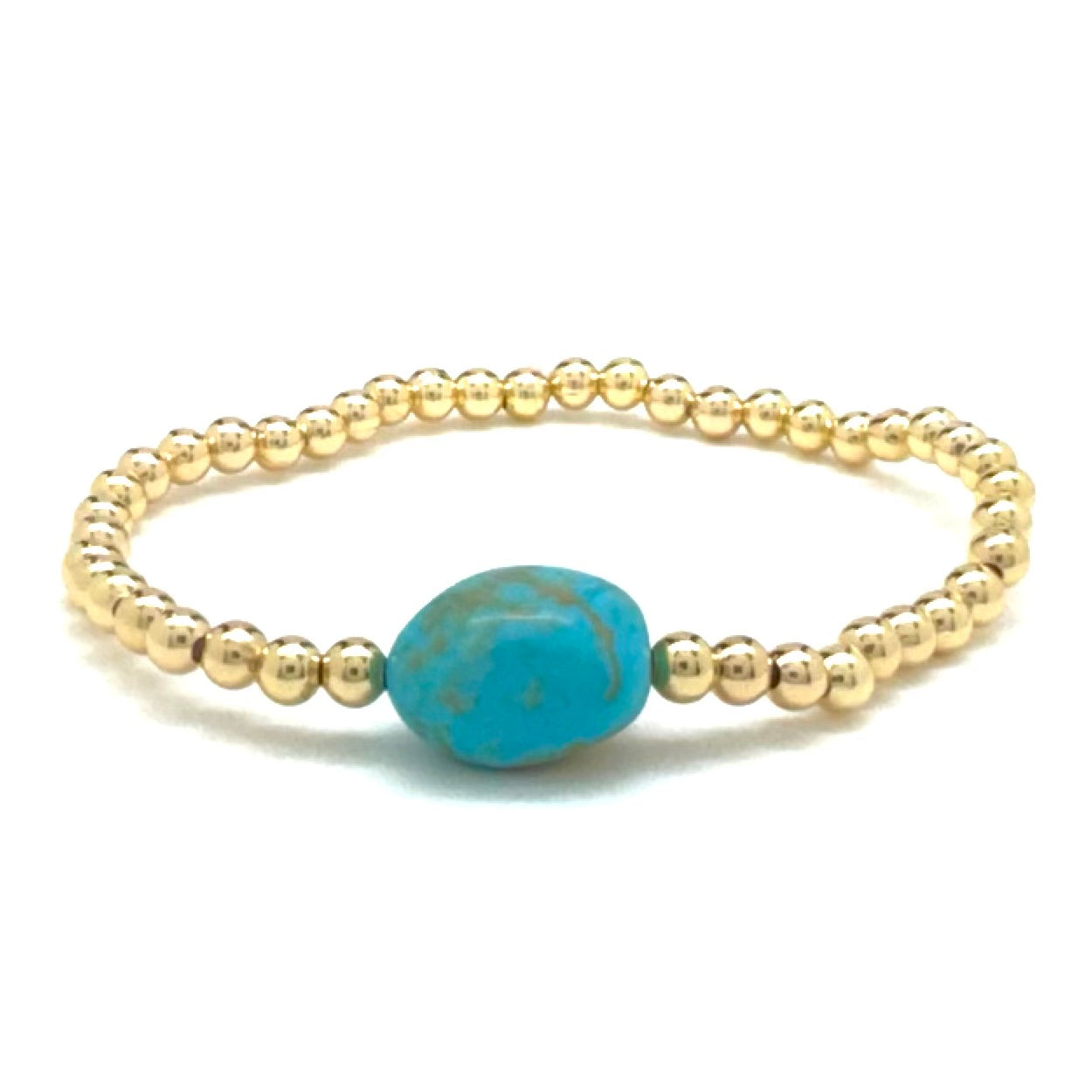 STONE NUGGET BEAD BRACELET