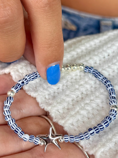 #60222 STARFISH STRIPE BEAD BRACELET