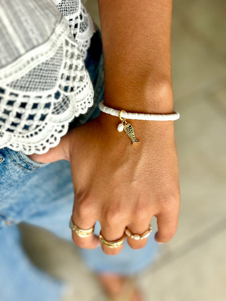 #60192 COASTAL HEISHI CHARM BRACELET