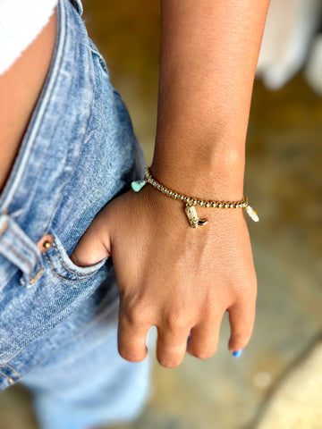 #60207 DAISY COWGIRL STRETCH CHARM BRACELET
