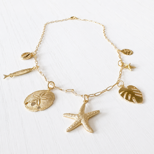 #80195 STARFISH BEACH CHARM NECKLACE