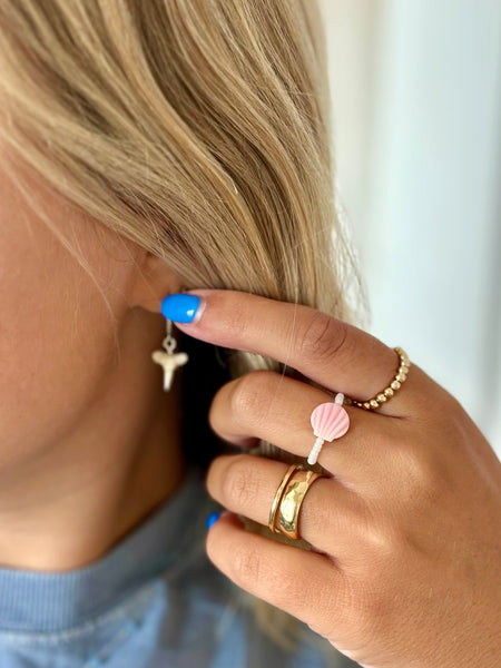 #9532 PINK SHELL PEARL RING