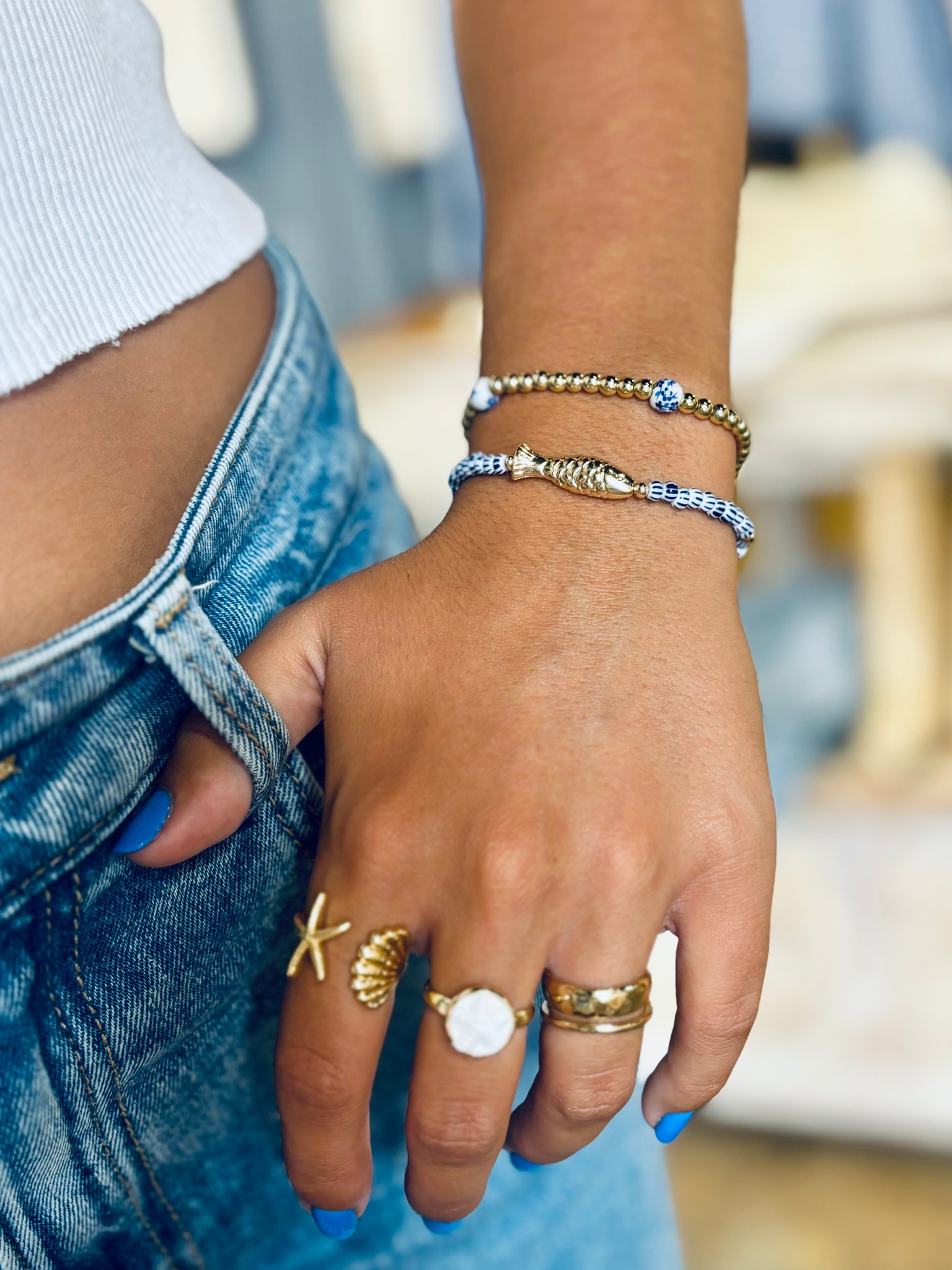 #60216 DOUBLE FISH STRIPE BRACELET
