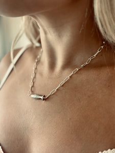 #80231 FISH PAPERCLIP NECKLACE