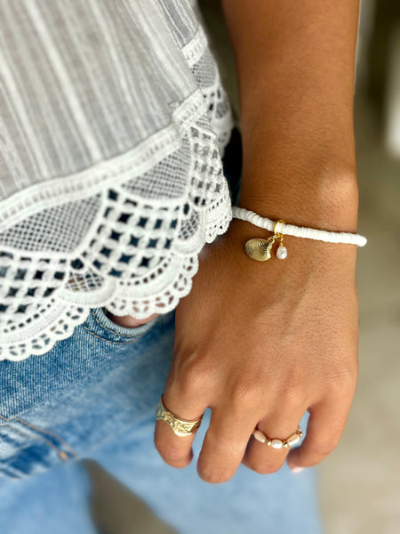 #60192 COASTAL HEISHI CHARM BRACELET