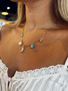 #80232 DAISY COWGIRL CHARM NECKLACE