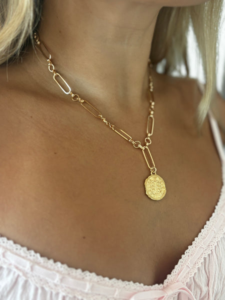 #80207 COIN CHARM NECKLACE