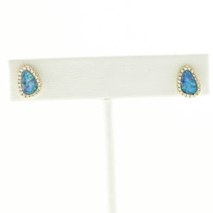 PAVE OVAL OPAL POST