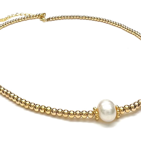 SINGLE PEARL BEAD NECKLACE