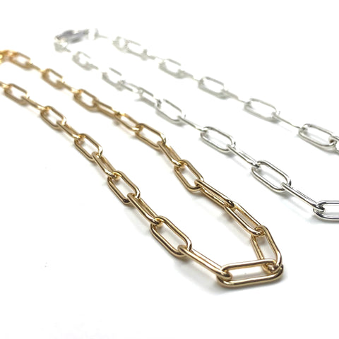 LARGE PAPERCLIP CHAIN ANKLET