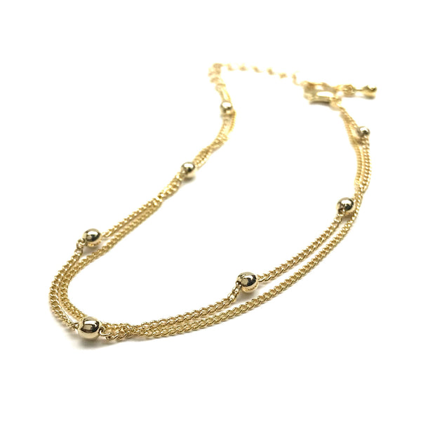 DOUBLE CHAIN ANKLET